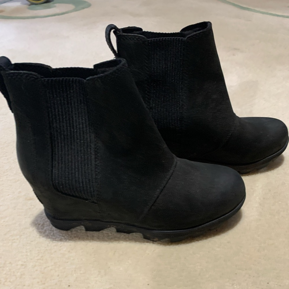 Sorel womens Joan of arctic wedge boot black 6